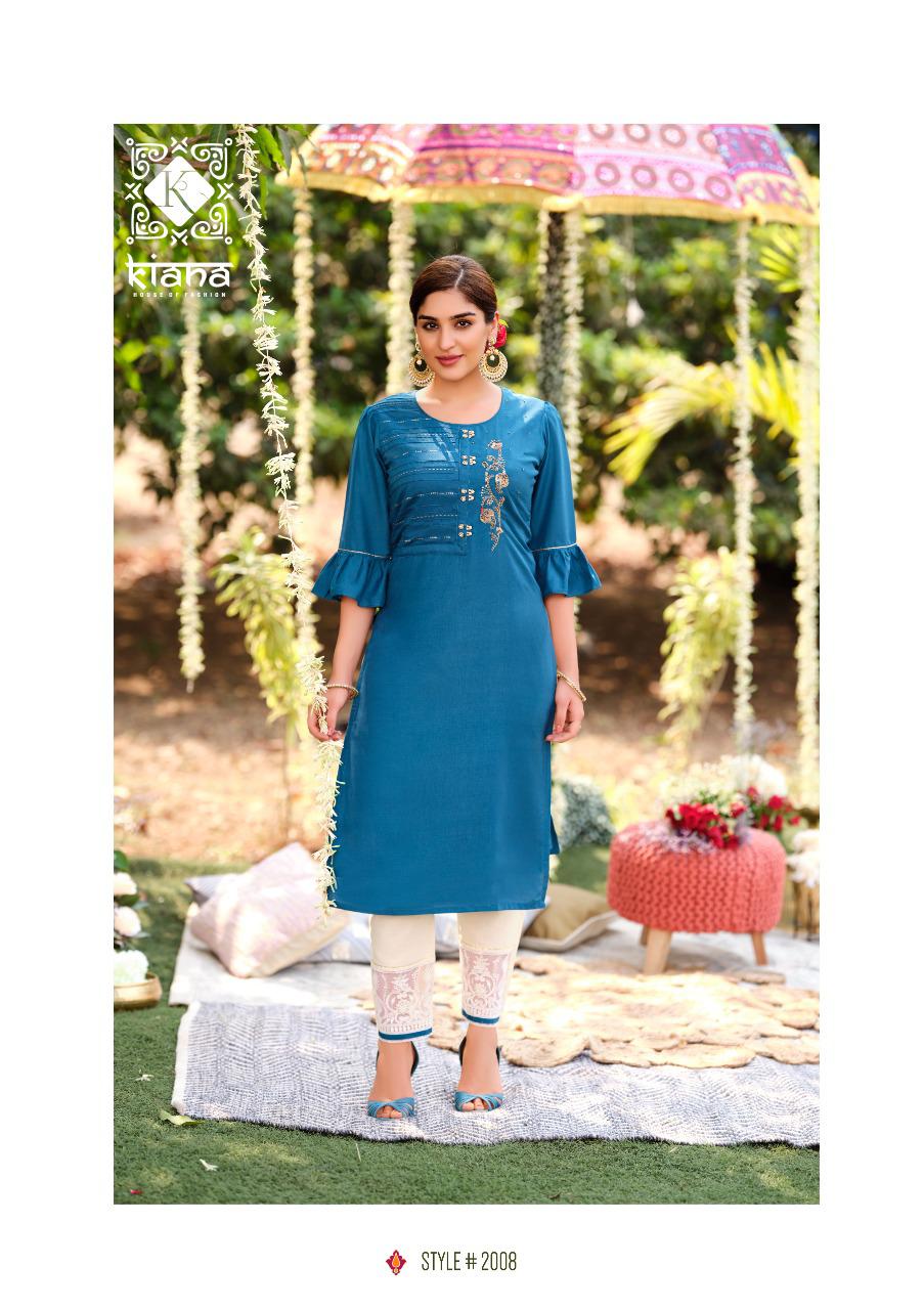 Kiana Fantasy Fancy Ethnic Wear Designer Kurti With Bottom Collection